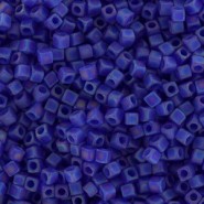 Miyuki square - cubes 1.8mm kralen - Matted Transparent cobalt ab SB18-151FR